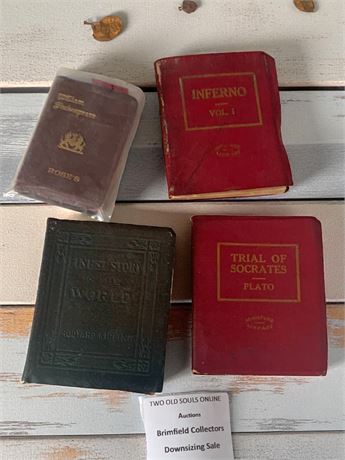 Vintage Mini Book Lot - William Shakespeare, Inferno, Plato, Rudyard Kipling