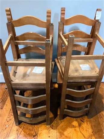 A.C. Furniture Company Natural Wood Finish Ladderback Dining Chairs (Set of 4)