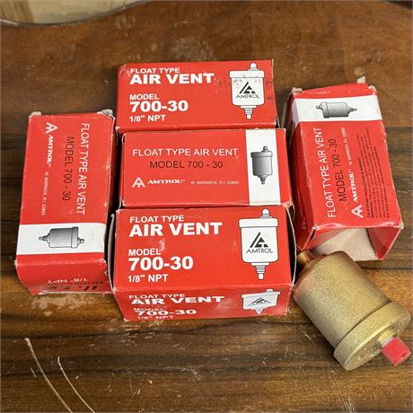 New Amtrol Float Type Air Vent Lot of 5 - Model 700-30