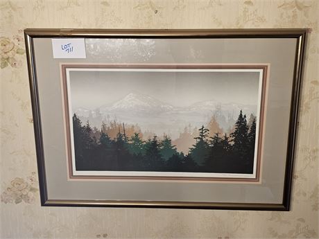 Signed 145/375 "Mountain Pines" 1981 Art Print
