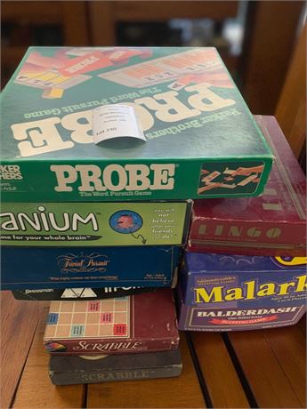 Board Game Lot - Cranium, Probe, Malarky, Scrabble, Trivial Pursuit & More
