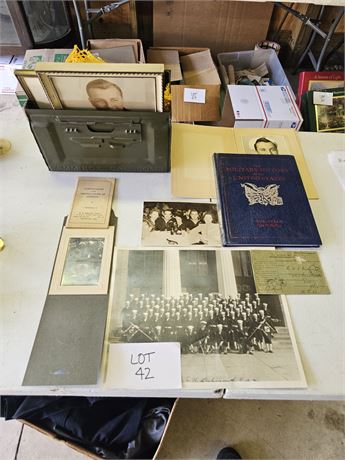 Mixed Military- Navy, Army, Etc WW1 & 2, Korea- Photos, Ammo Box & More