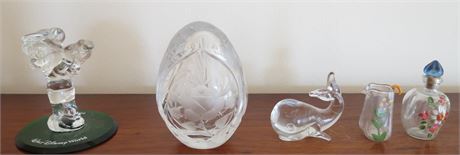 Crystal Egg, Crystal Mickey Mouse, Other Miniature Glass items