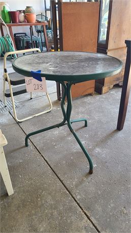 Outdoor Metal & Glass Table