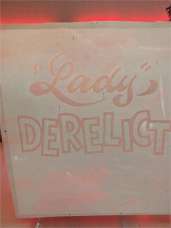 Framed "Lady Derelict" Art Screen Print (Vintage)