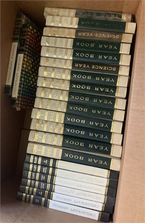 World Yearbook Encyclopedia Set 1966 - 1979  & Childcraft Annuals Book Lot