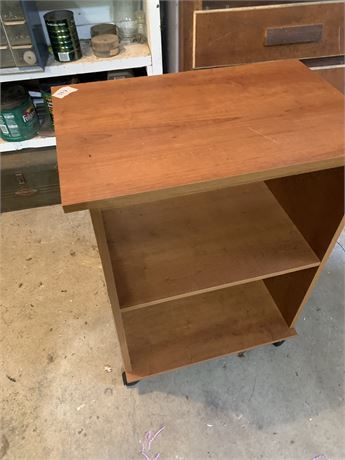 Wood Rolling Microwave Cart Stand