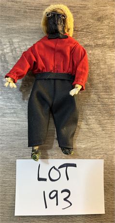 Vintage Dried Apple Head Folk Art Doll