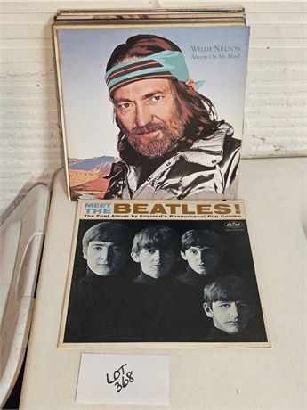 Mixed Vintage Albums - Beatles / Willie Nelson / Neil Diamond & More