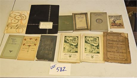 Mixed Vintage Books&Pamplets:American Red Cross Textbook/Goodyear Rubber & More