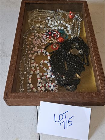 Showcase Costume Jewelry Lot Jet Glass, Dalsheim, Haskell, Marvella & More