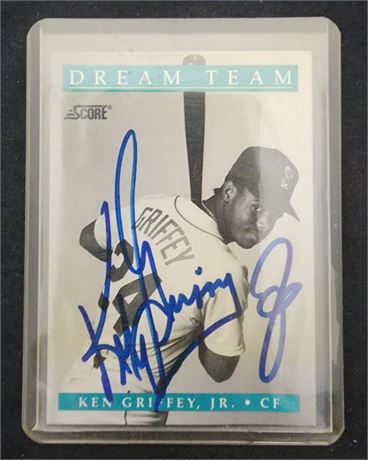 1991 Score Ken Griffey Jr. Signed Card