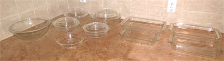 Clear Glass Pyrex Casserole Dishes