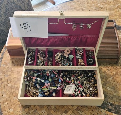 Mixed Costume Jewelry & Jewelry Boxes Sizes & Styles Vary