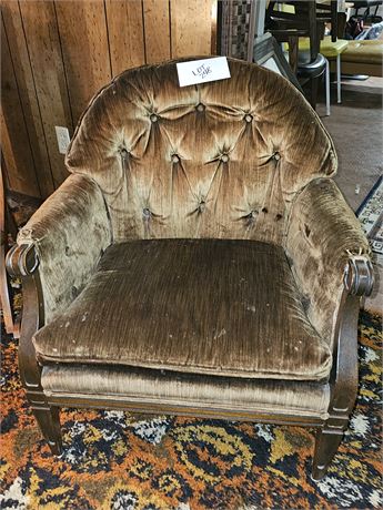 Chocolate Brown Side Arm Chair