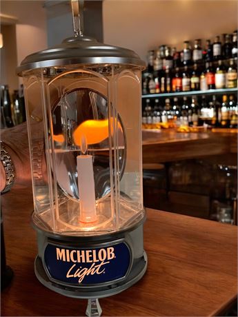 Michelob Lite Light Up Sign Faux Candle Wall Mount Lamp Advertising Sign