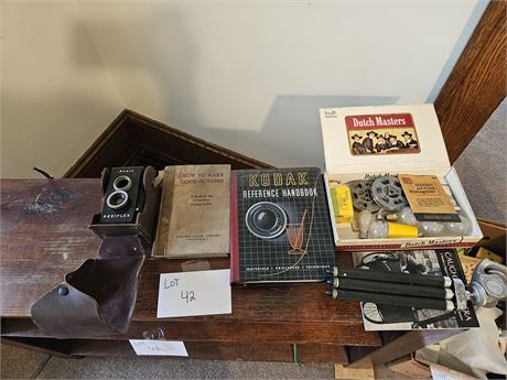 Antique Rediflex Camera / Tripod / Camera Books & More