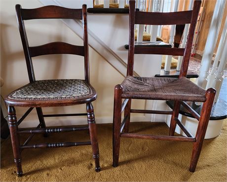 2- Antique Wooden Chairs