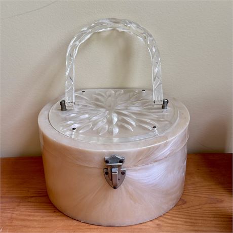 1950's Lucite Marbleized Handbag Purse