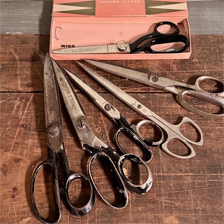 Collection of Mixed Vintage Scissors w/ Wiss & More