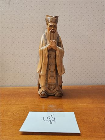 Chinese Wood Carved Star God Figurine