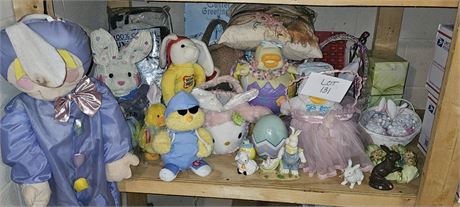 Wonderful Mixed Lot Of Easter Decor- 4ft Bunny, Musical Animated Plush, Pillow