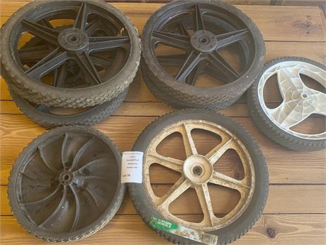 Large Lawn Mower Wheels Lot