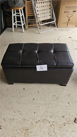 Black Cushion Bench Storage