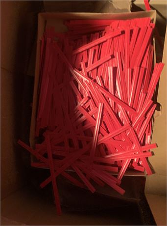 Vintage Plastic Red Coffee Stirrer Lot