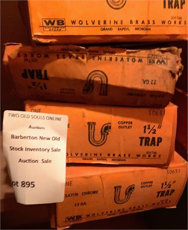 Wolverine Brass Works 1-1/2 Inch P-Trap Hardware Lot (4 Individual Boxes)