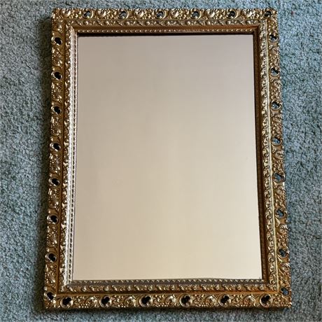 Ornate Wood Framed Wall Mirror - 18.5 x 25"