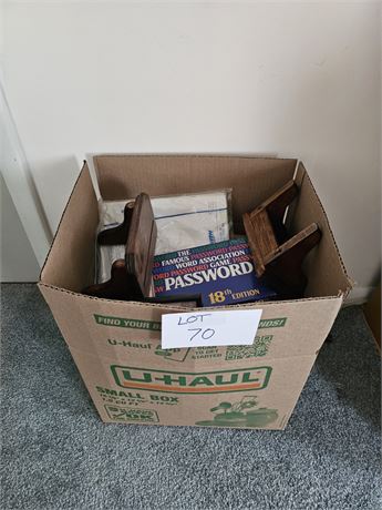 Misc Mixed Box- Games, Candles, Wrapping Paper & Much More