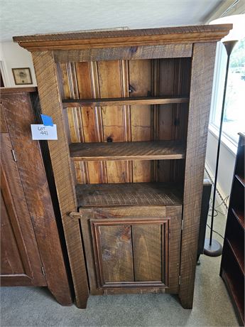 Antique Wood Bookshelf with Storage