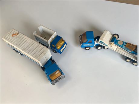 Vintage Goodyear Branded Buddy L Diecast Toy Semi-Trucks
