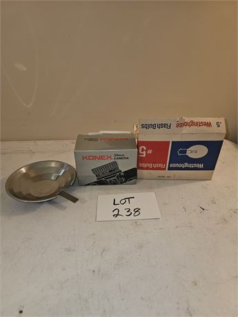 Westinghouse Flash Bulbs, Konex 35mm Camera & More