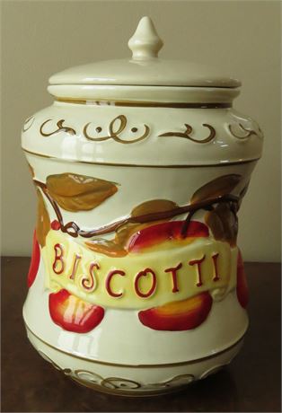 Nonni's Hand Painted Biscotti Cookie Jar