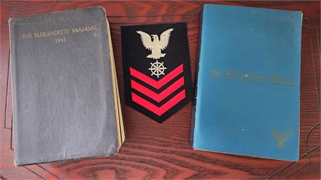 1943 & 1965 Blue Jackets Manual (Vintage Navy Manuals) w/ Official Patch