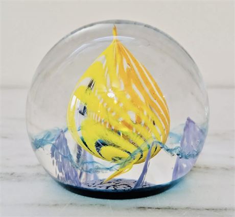 Vintage Caithness Scotland Art Glass Paperweight "Hypnosis" 3" 238-750