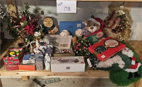 Christmas Shelf Cleanout- Wonderful Mixture Of Mixed Christmas Decor- Lot Includ