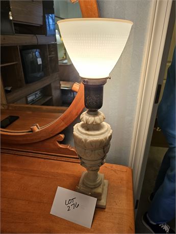 Vintage Carved Marble Lamp