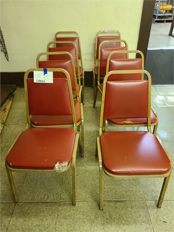 Vintage Red Vinyl Chairs