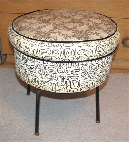 Vintage Stool With Storage