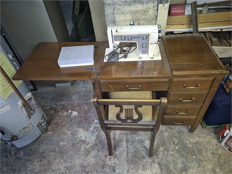 Sears & Kenmore Sewing Machine W/Desk