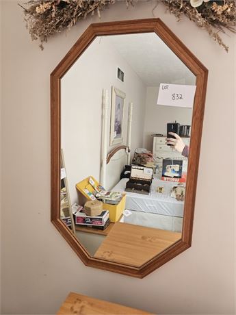 Wood Frame Wall Mirror