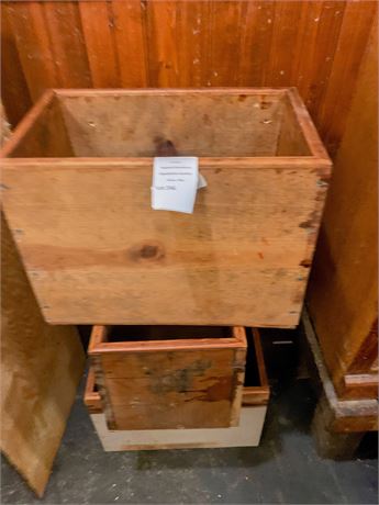 Antique Wood Boxes (Used for Menu Storage) - Lot of 3