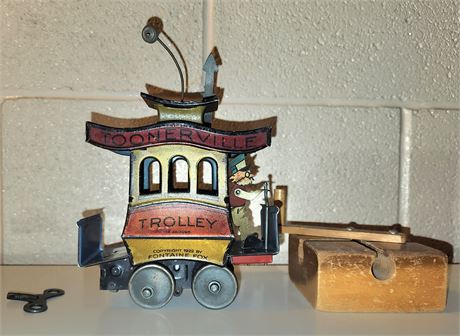 Vintage 1922 Toonerville Trolley Tin Toy