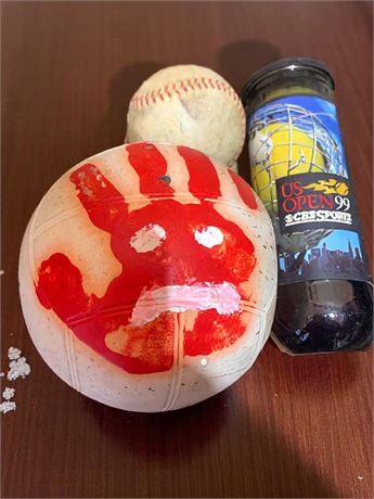 "Wilson" Volleyball (Cast Away), CBS Sports US Open '99 Tennis Balls