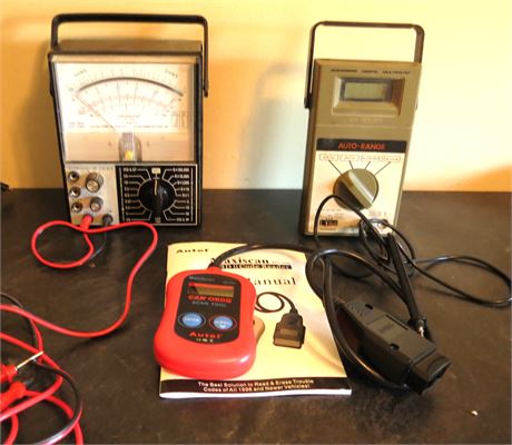 Various Meters: OHM, Multi-Meter, Code Reader