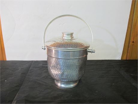 MCM Made in Italy Hammered Aluminum Insulated Ice Bucket