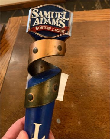 Samuel Adams Boston Lager Beer Tap Handle W/Copper Ribbon Design